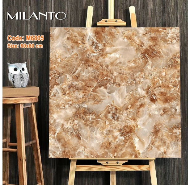 Đá Bóng Kiếng 60x60 Vân Vàng Giả Hoa Cương